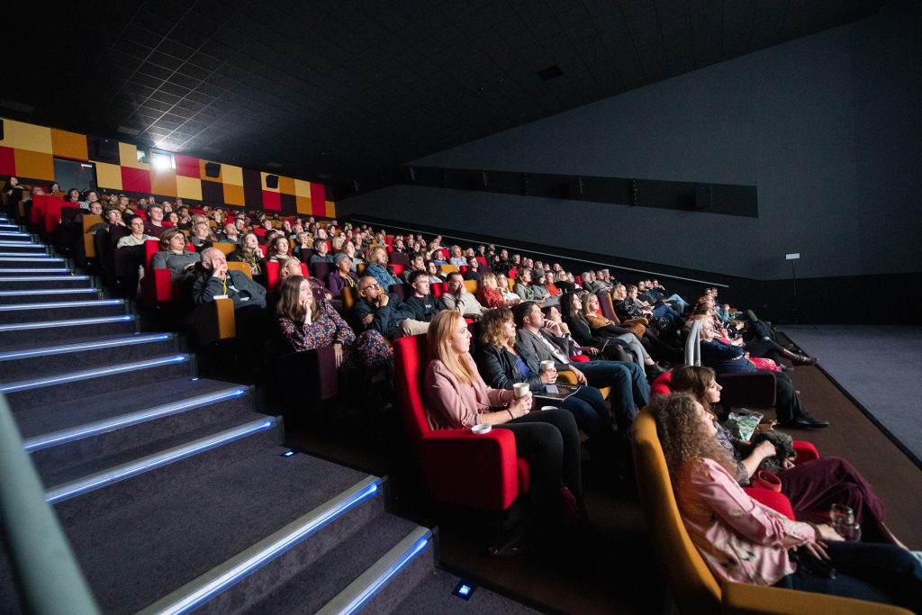people sat in a cinema