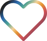 multi coloured heart