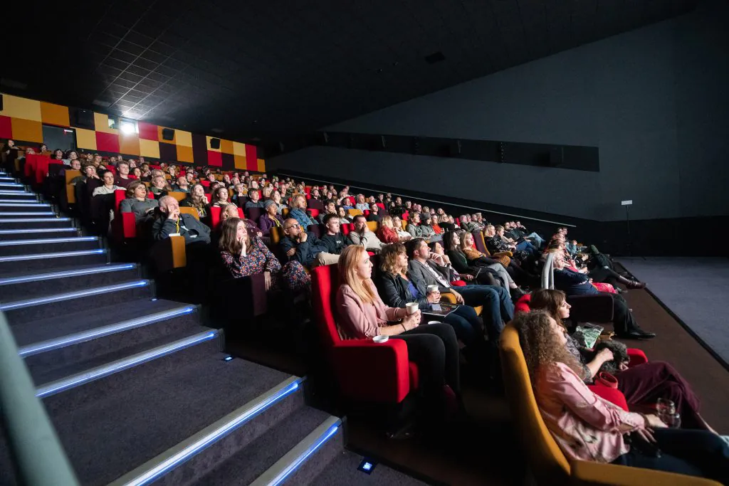 people sat in a cinema